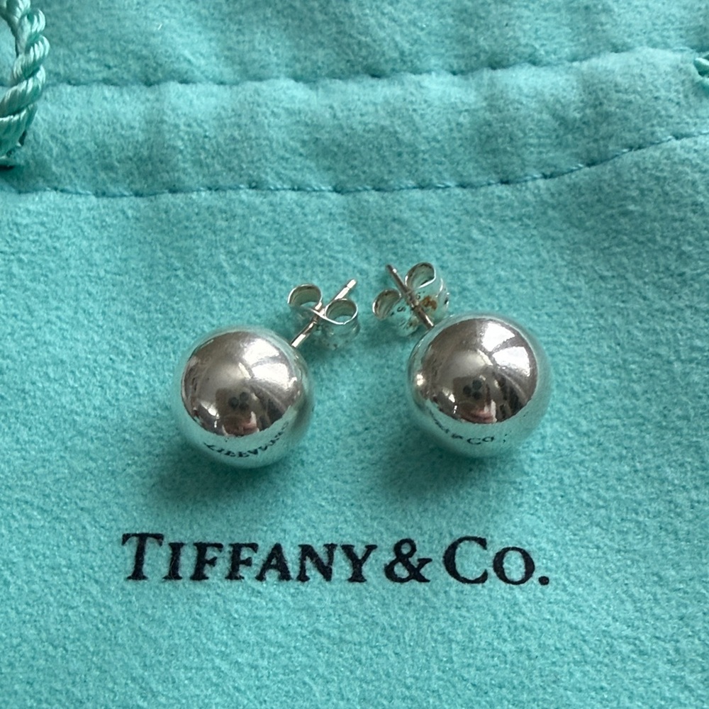Tiffany & Co. Silver Ball Stud Earrings - Picture 2 of 2